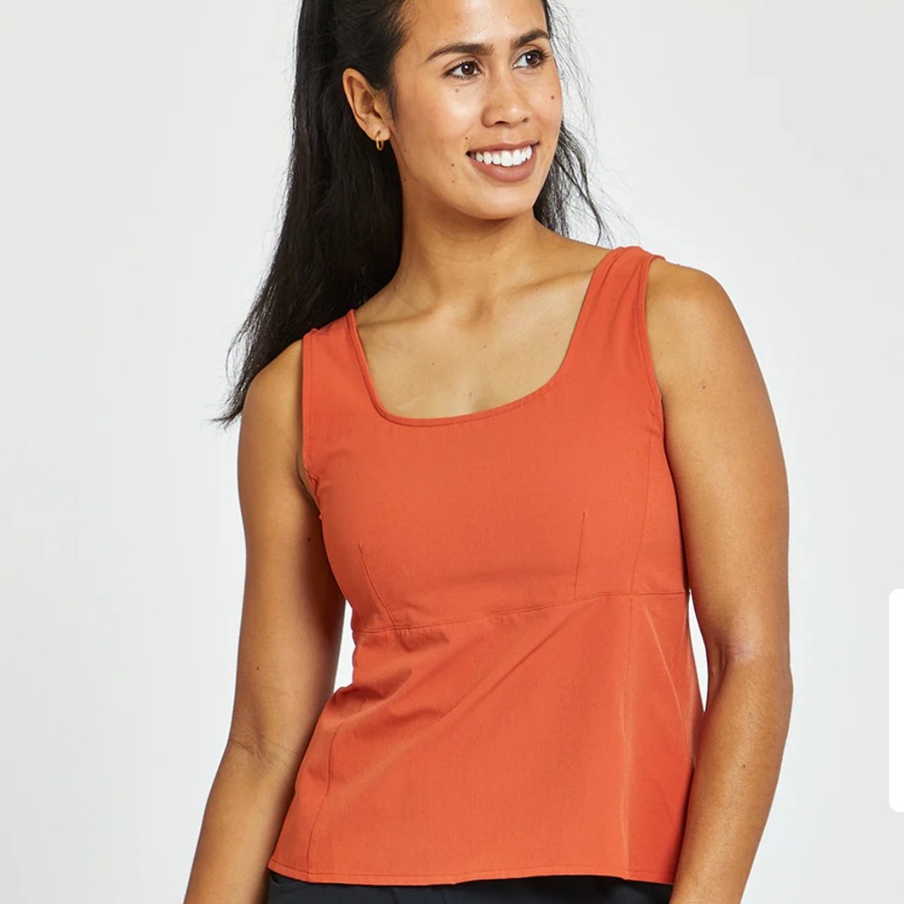 NWT Oiselle Lauren Square Neck Tank in Terra Firma
